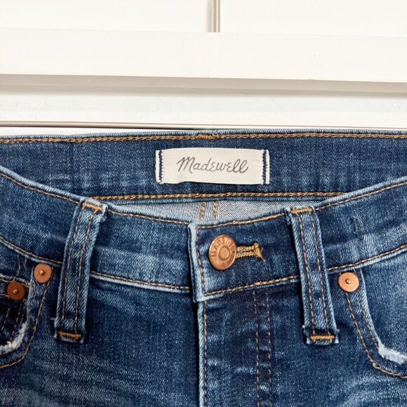 Madewell Denim 9" High Rise Skinny Jeans Distressed Edition G7190 Blue Size 27 - Picture 6 of 11